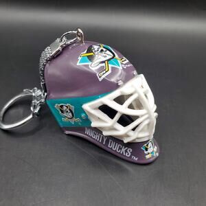 Anaheim Mighty Ducks Keychain Goalie Helmet NHL Hockey Key Chain